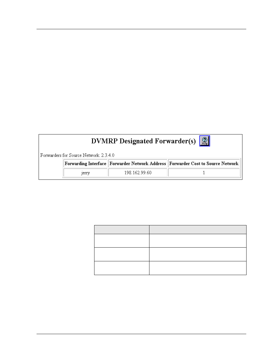 Displaying the dvmrp designated forwarder(s) table, Web agent procedure | Avaya 580 User Manual | Page 394 / 782