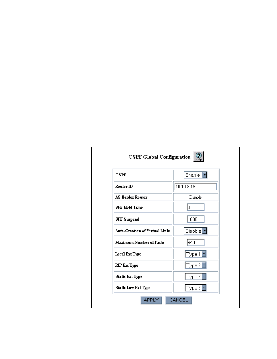 Configuring the ospf global configuration, Web agent procedure, Configuring the ospf global configuration -3 | Avaya 580 User Manual | Page 465 / 782