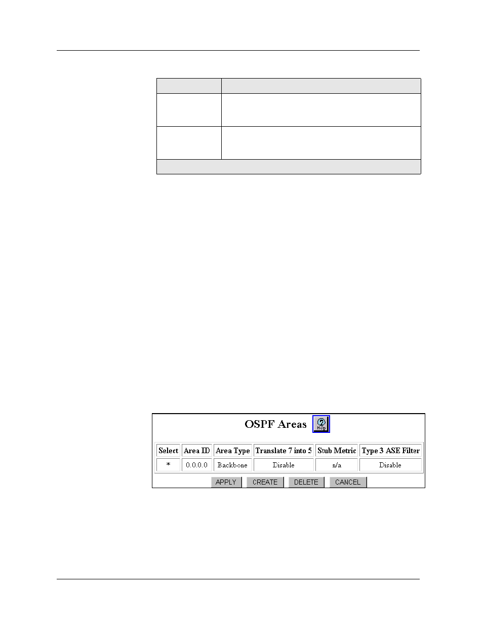 Cli command, Creating ospf areas, Web agent procedure | Creating ospf areas -5 | Avaya 580 User Manual | Page 467 / 782