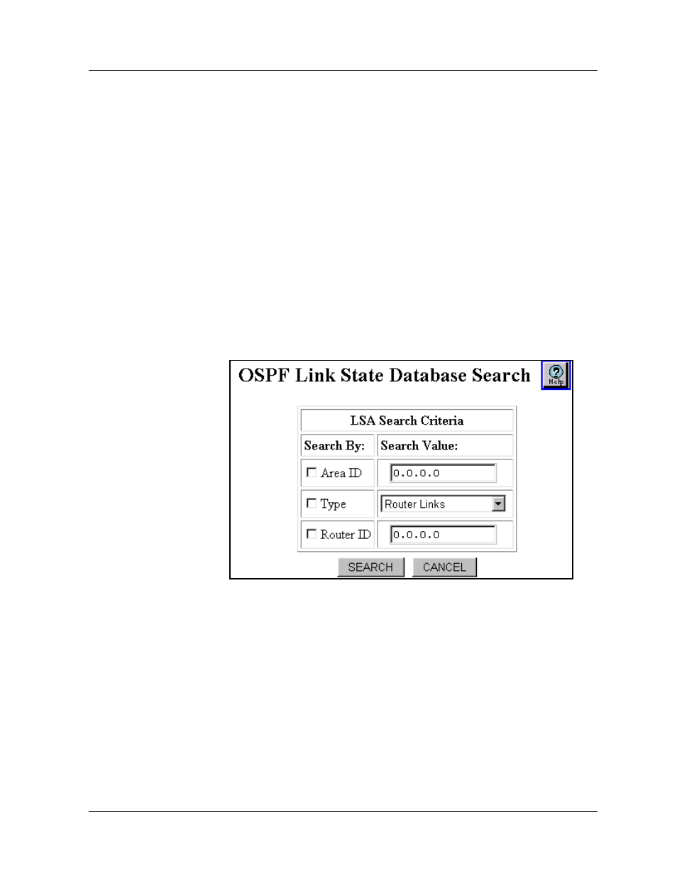 Searching the ospf link state database, Web agent procedure, Searching the ospf link state database -24 | Avaya 580 User Manual | Page 486 / 782