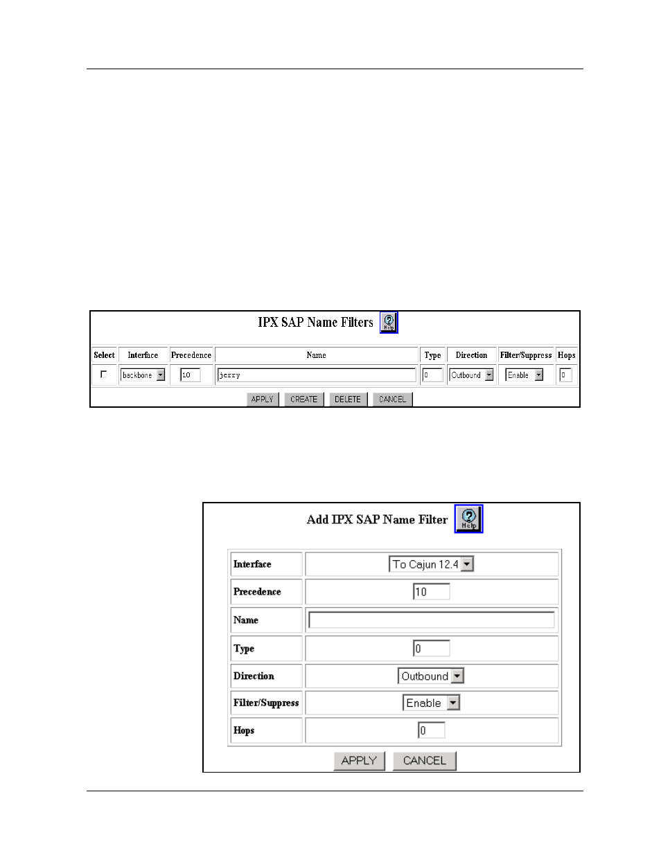 Creating ipx sap name filters, Web agent procedure, Creating ipx sap name filters -4 | Avaya 580 User Manual | Page 534 / 782