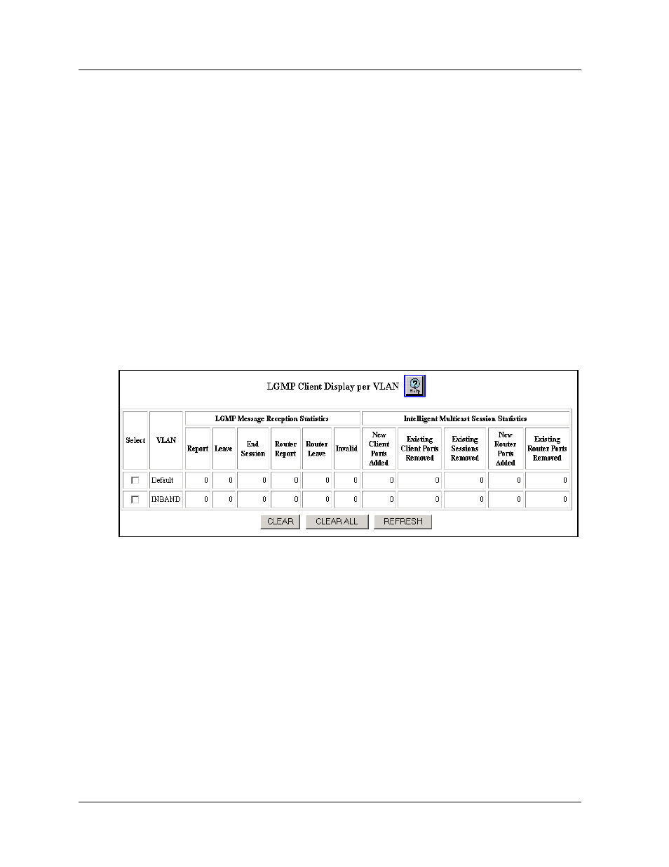 Viewing lgmp clients per vlan statistics, Web agent procedure, Viewing lgmp clients per vlan statistics -31 | Avaya 580 User Manual | Page 609 / 782