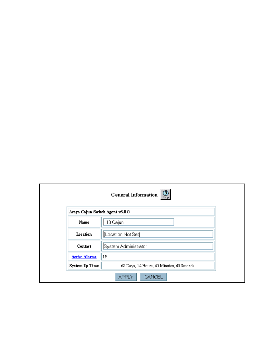 Entering general system information, Web agent procedure, Entering general system information -2 | Avaya 580 User Manual | Page 96 / 782