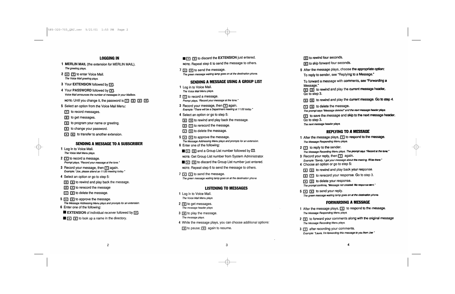 Avaya Merlin Mail Voice Messaging System User Manual | Page 2 / 2
