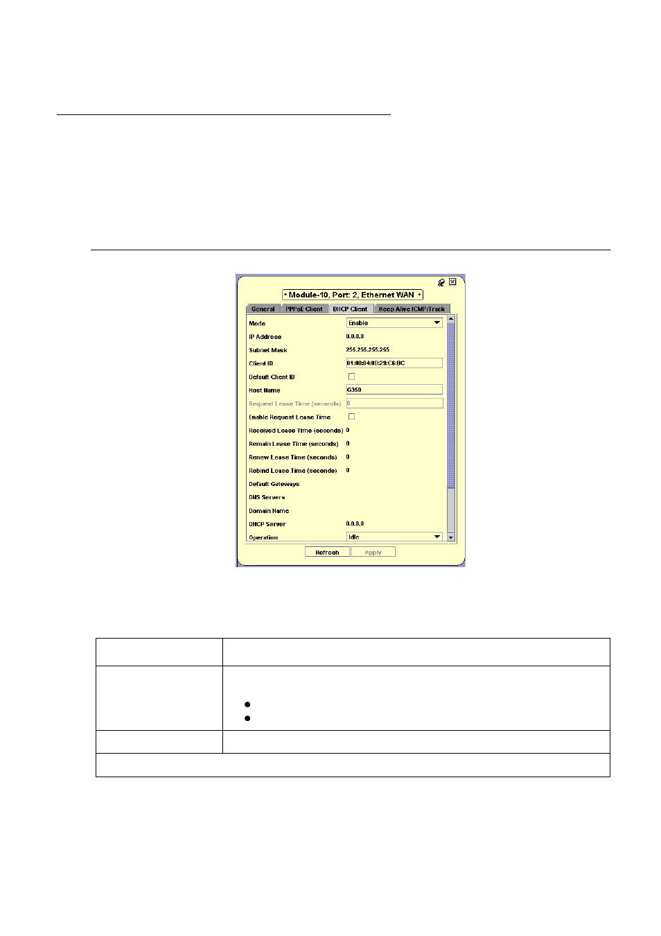 Ethernet wan port configuration - dhcp client tab | Avaya Media Gateway G250 User Manual | Page 100 / 305