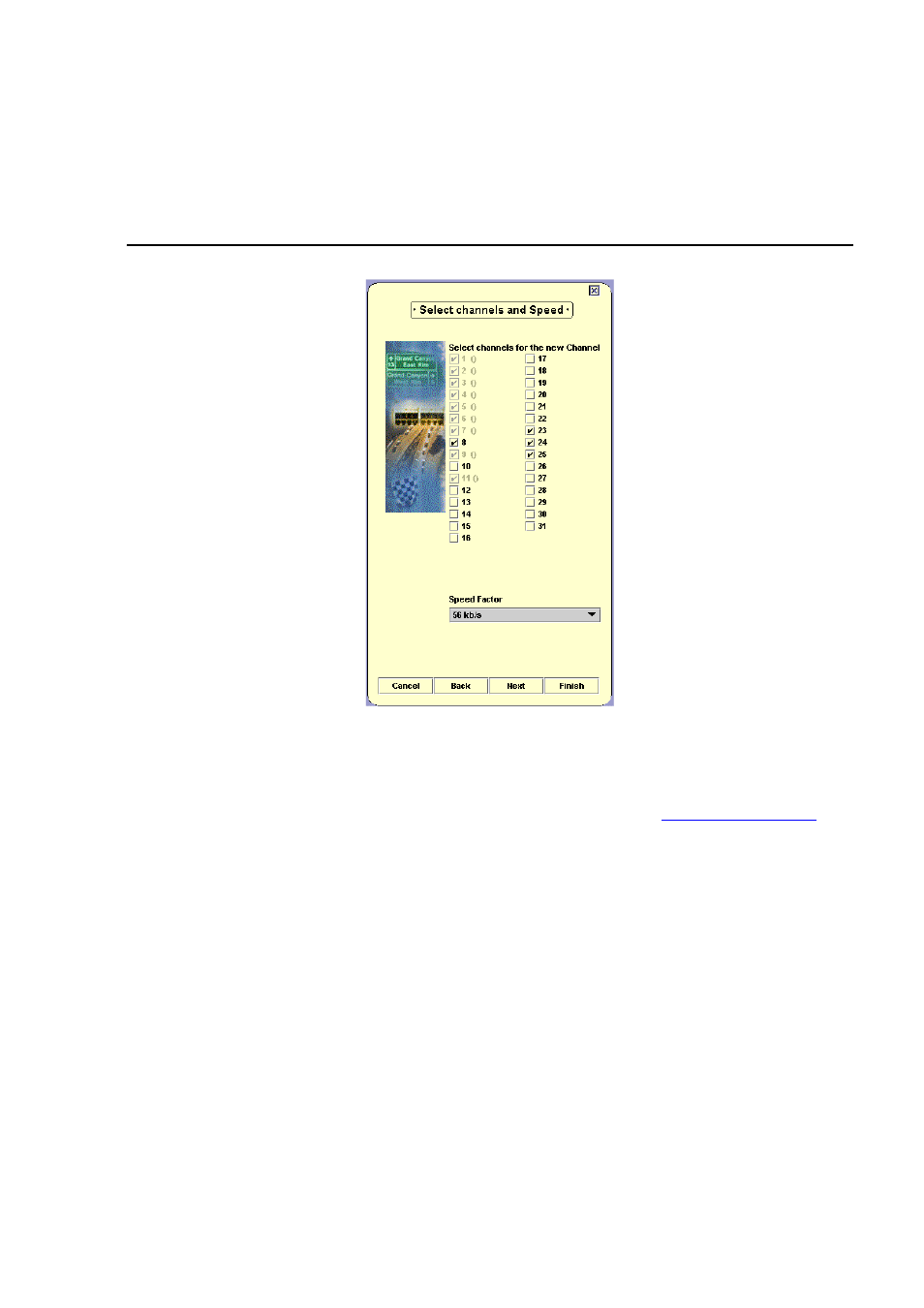 Select channels and speed screen | Avaya Media Gateway G250 User Manual | Page 125 / 305