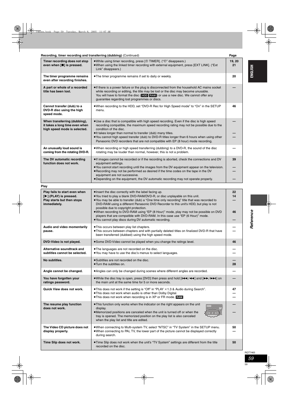 Panasonic DMRE95H User Manual | Page 59 / 124