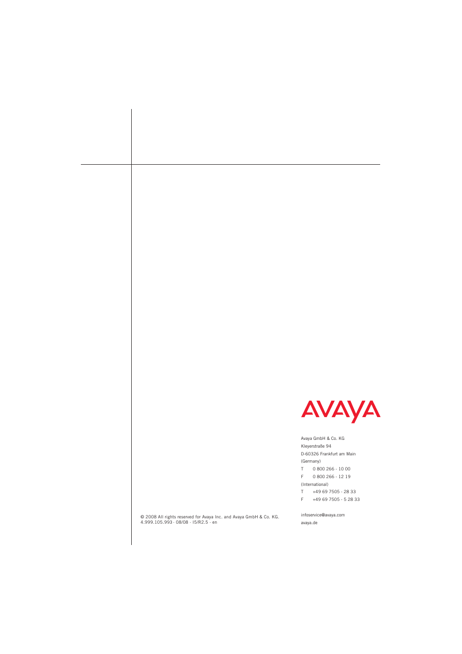 Avaya T3 (IP) Comfort User Manual | Page 172 / 172