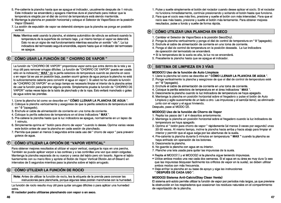 Modo(i) uso de la función de auto limpieza | Panasonic NIW900CVXA User Manual | Page 26 / 28