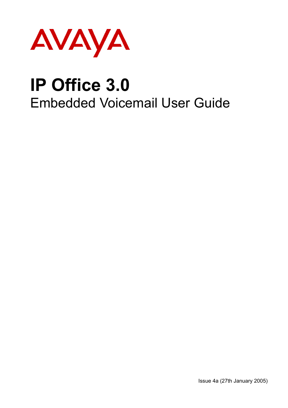 Avaya Voicemail User Manual | 10 pages