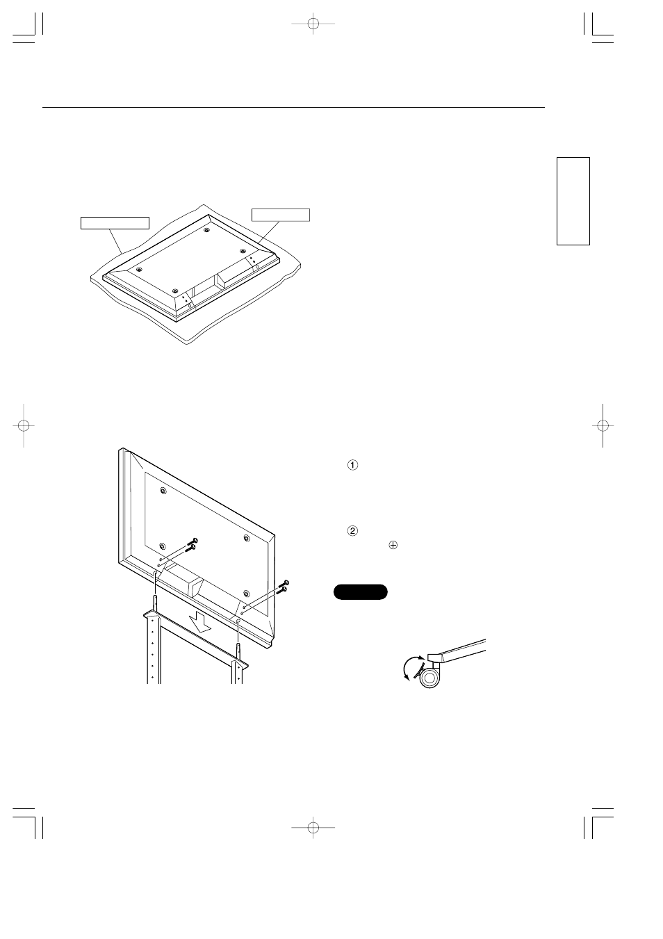 Bereiten sie das plasmadisplay vor, Montieren sie das display am ständer | Panasonic TYST42PF3 User Manual | Page 11 / 50