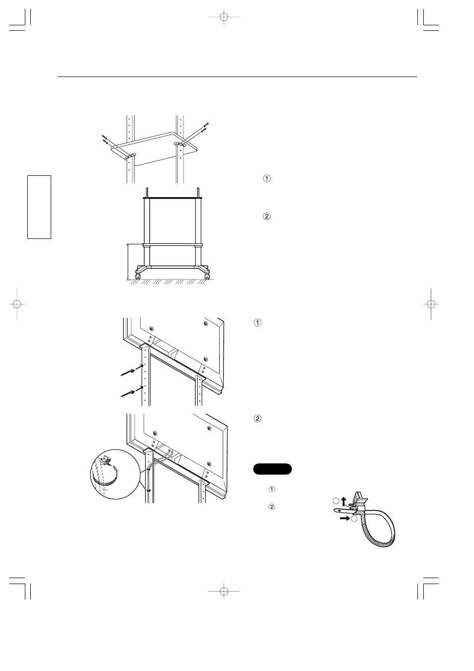 Installatieprocedure, Stel de hoogte van de plank indien nodig af, Samenvoegen van de bedrading | Panasonic TYST42PF3 User Manual | Page 18 / 50