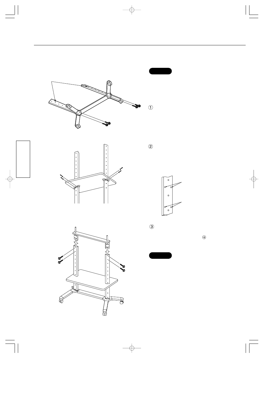 Procedura di installazione, Assemblare il supporto mobile | Panasonic TYST42PF3 User Manual | Page 22 / 50