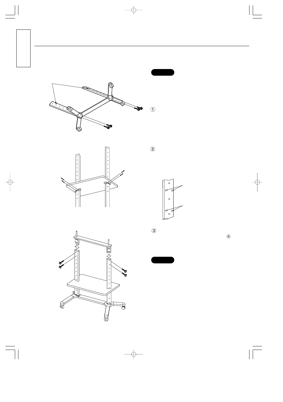 Installation procedure, Assemble the stand, English | Panasonic TYST42PF3 User Manual | Page 4 / 50