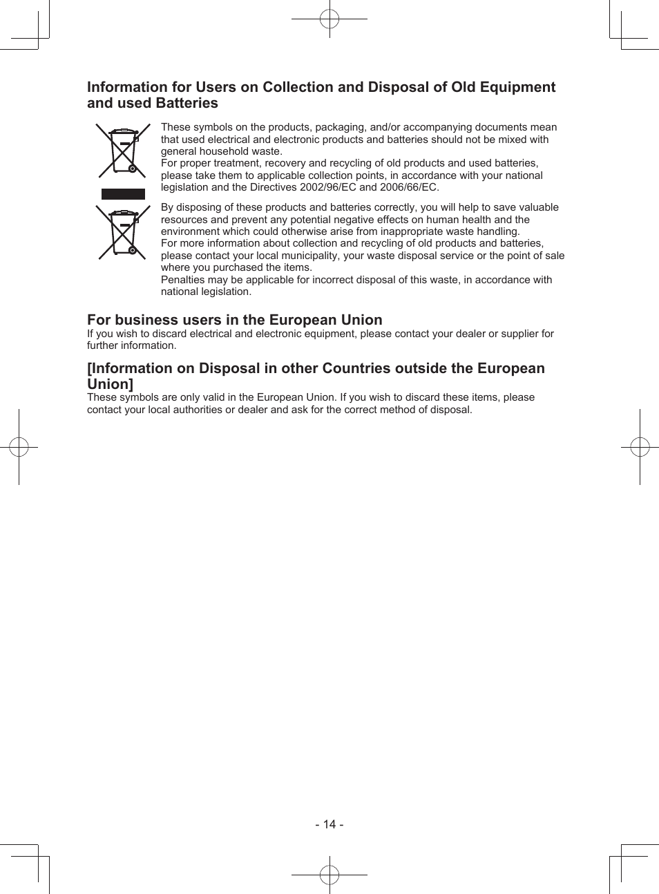 Panasonic EY3743 User Manual | Page 14 / 64