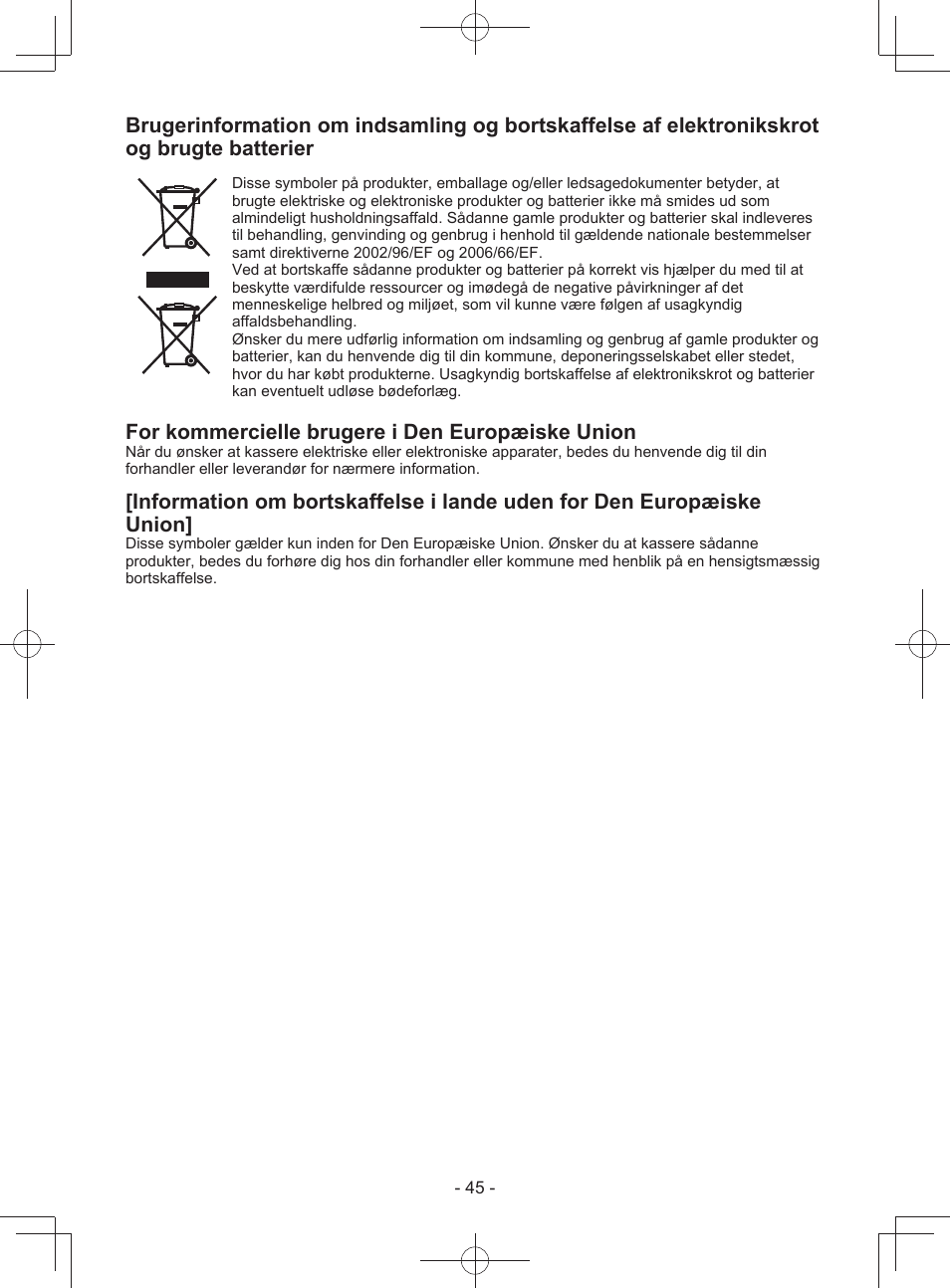 Panasonic EY3743 User Manual | Page 45 / 64
