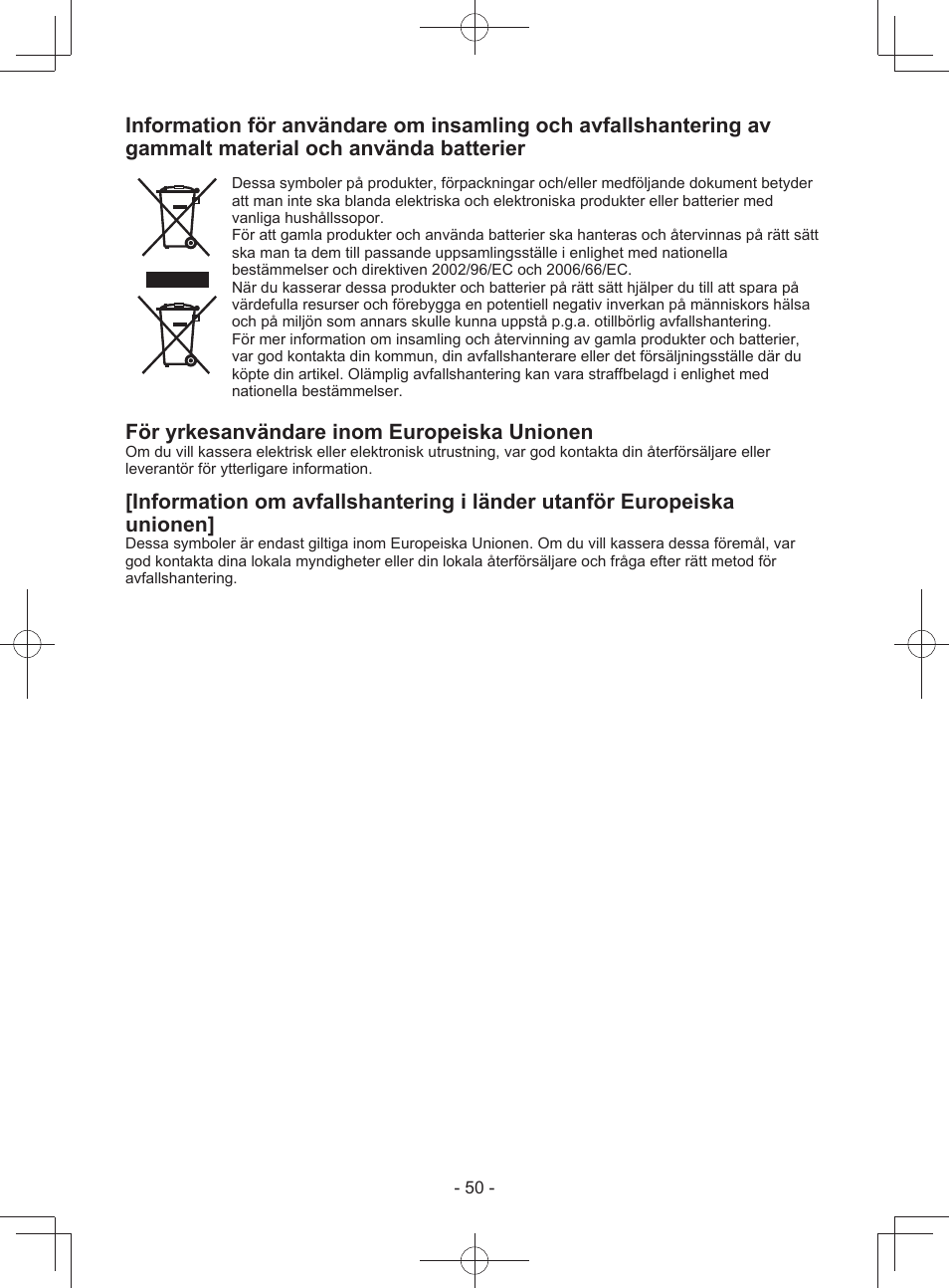 Panasonic EY3743 User Manual | Page 50 / 64