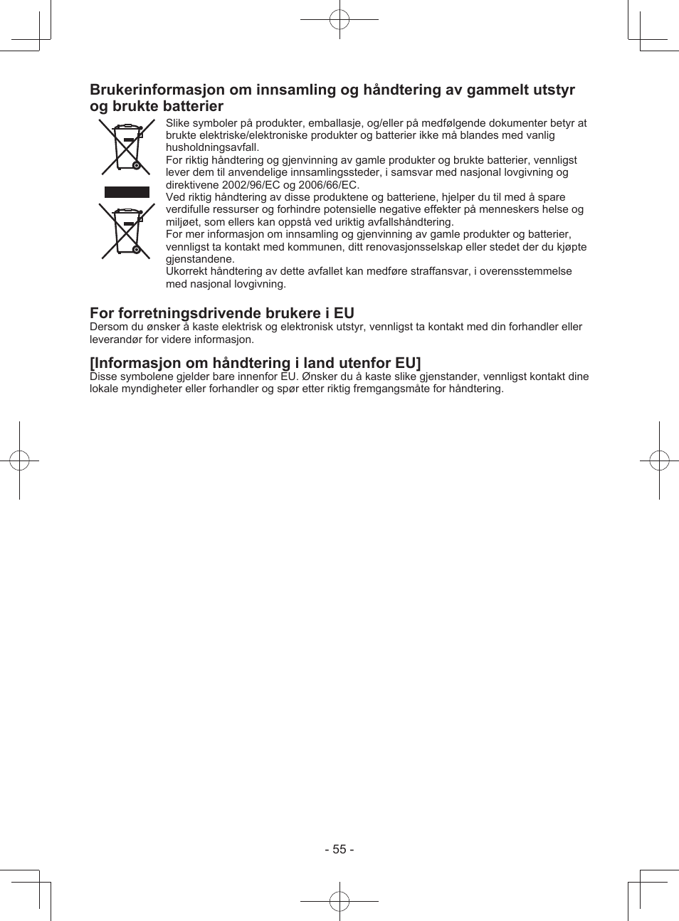 Panasonic EY3743 User Manual | Page 55 / 64