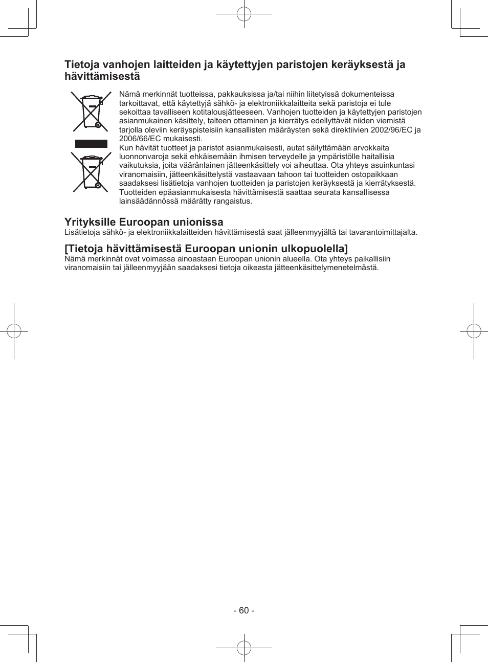 Panasonic EY3743 User Manual | Page 60 / 64