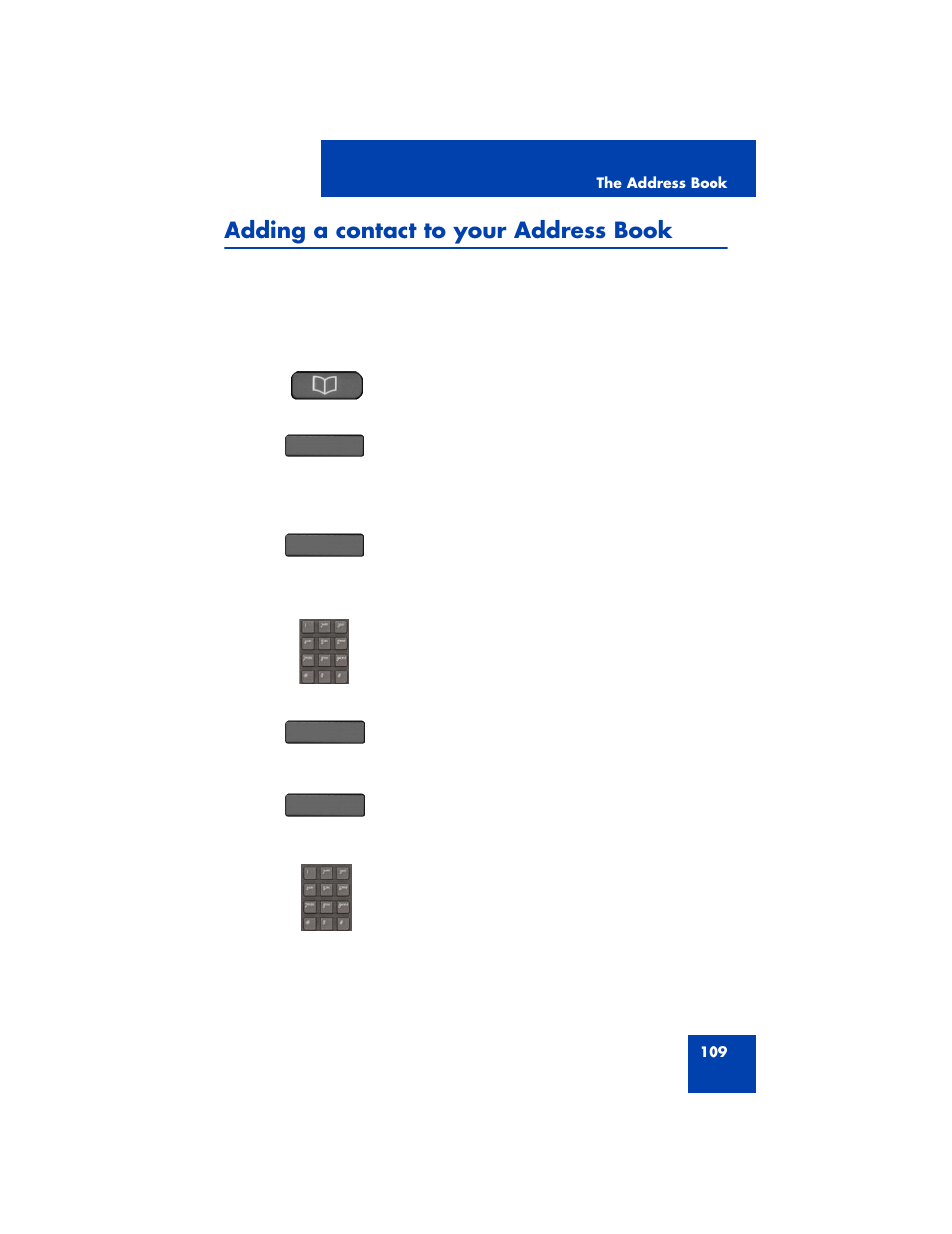 Adding a contact to your address book | Avaya 1200 User Manual | Page 109 / 204