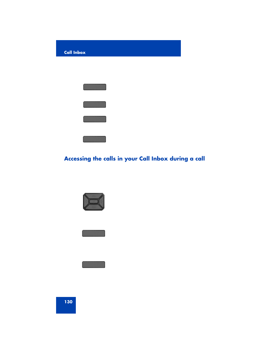 Information, see, Accessing the calls in your call | Avaya 1200 User Manual | Page 130 / 204