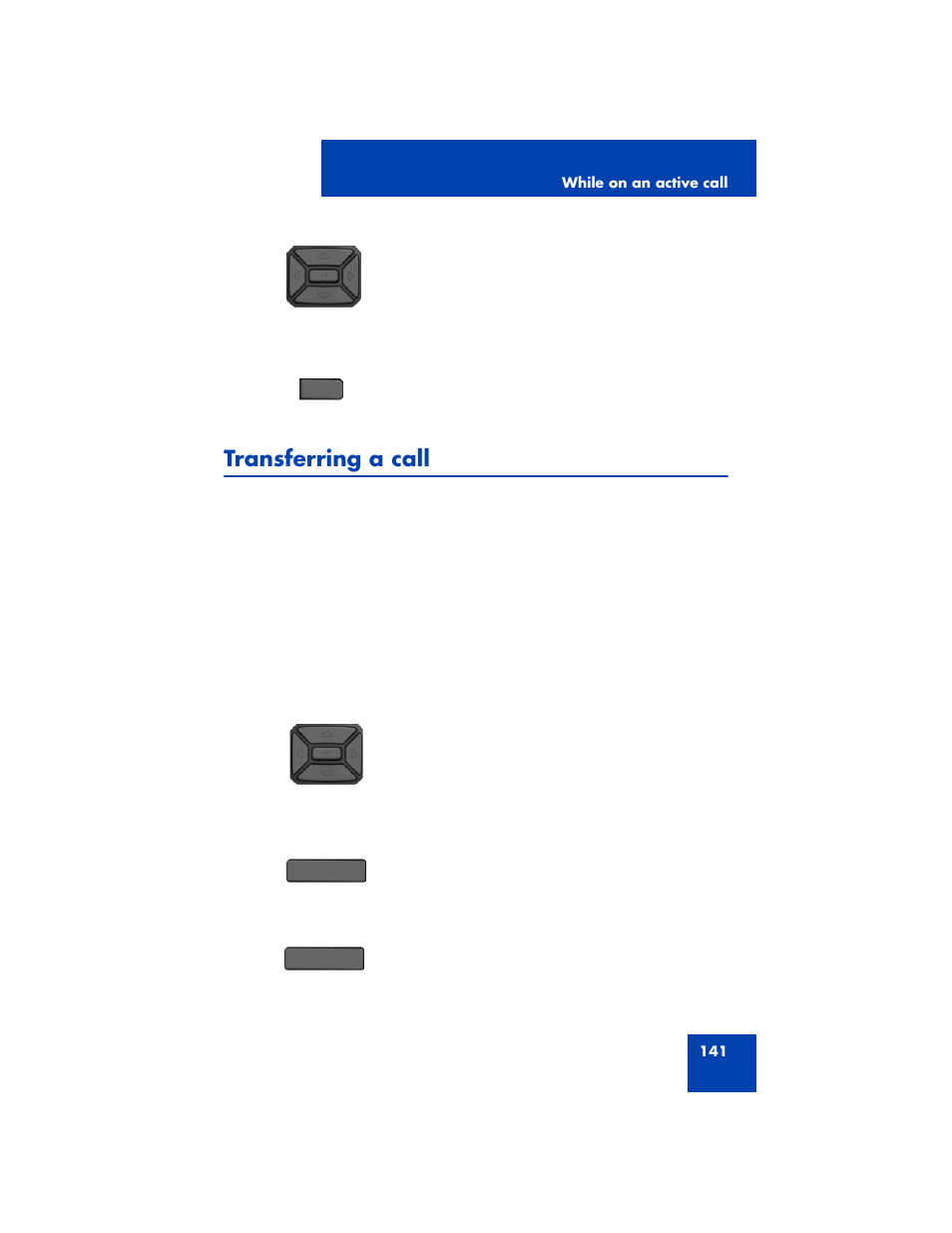 Transferring a call | Avaya 1200 User Manual | Page 141 / 204