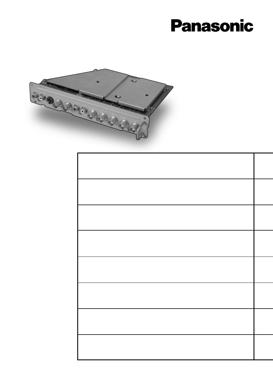 Panasonic TY42TM4Y User Manual | 20 pages