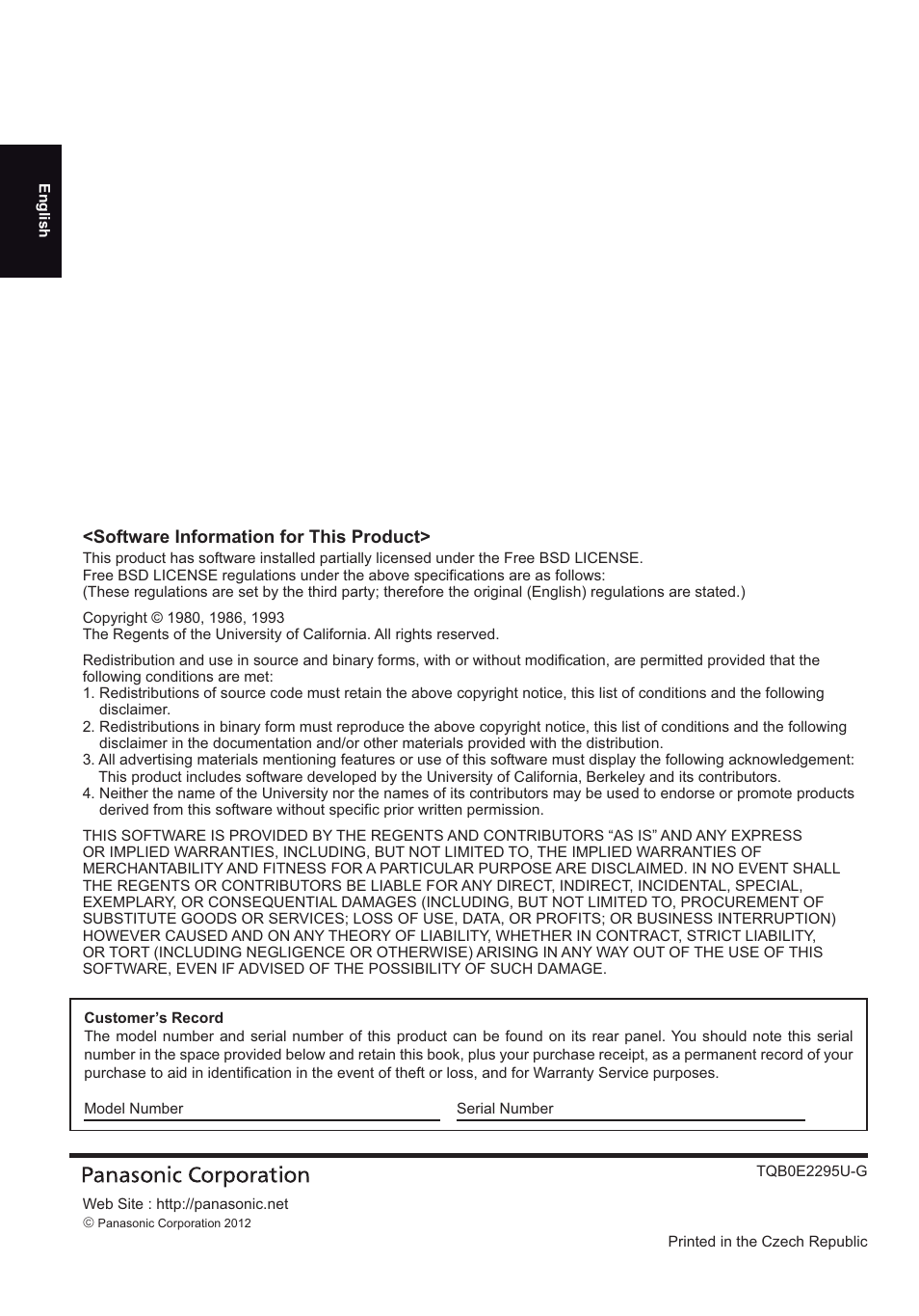 Panasonic TH70LF50ER User Manual | Page 14 / 56