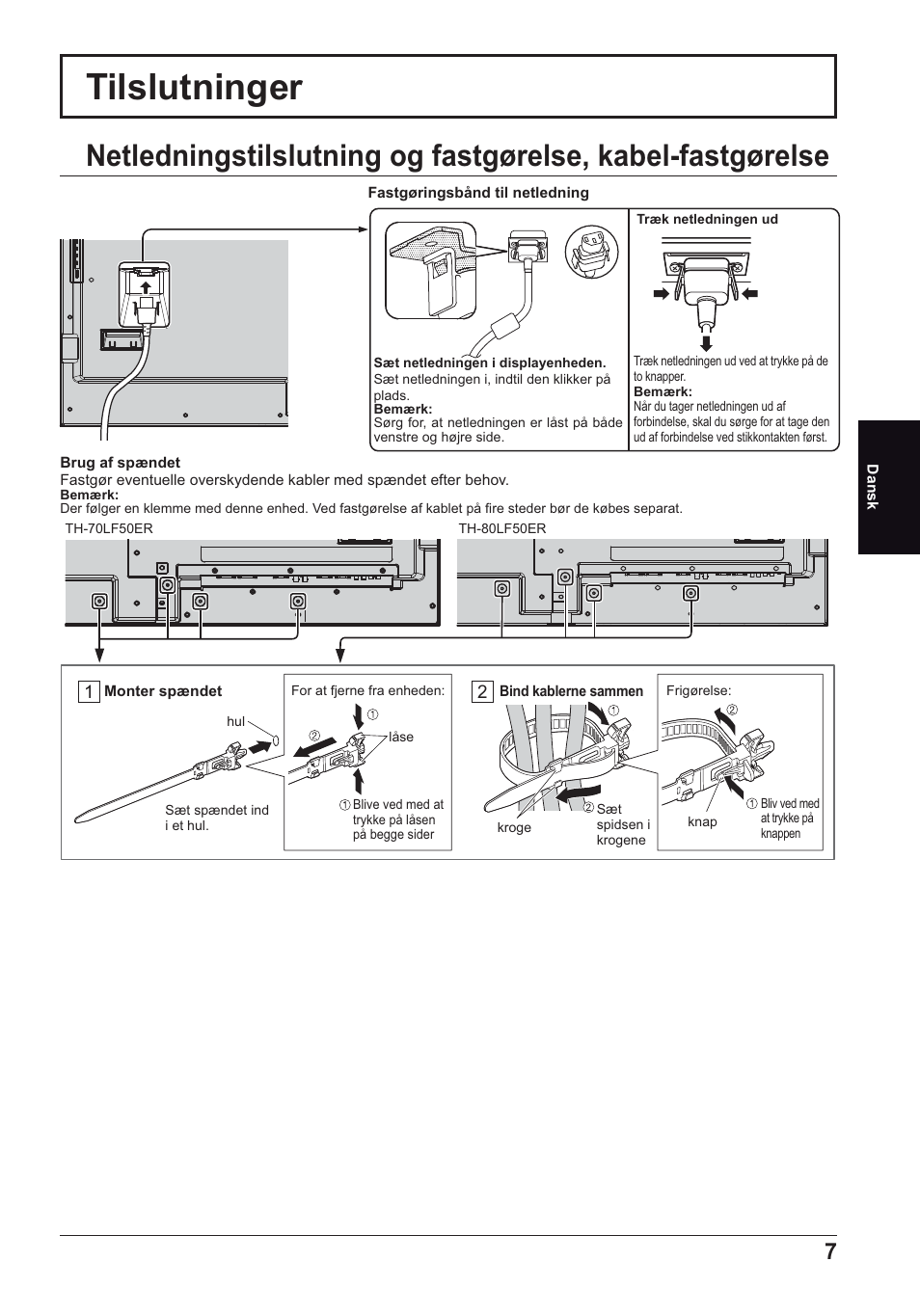 Tilslutninger | Panasonic TH70LF50ER User Manual | Page 35 / 56