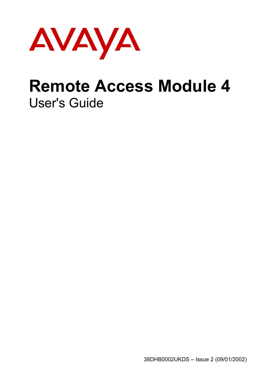 Avaya Remote Access Module 4 User Manual | 12 pages
