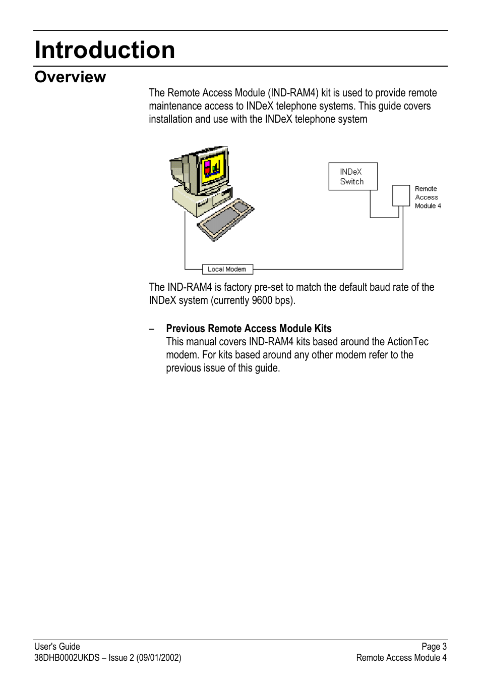 Introduction, Overview | Avaya Remote Access Module 4 User Manual | Page 3 / 12