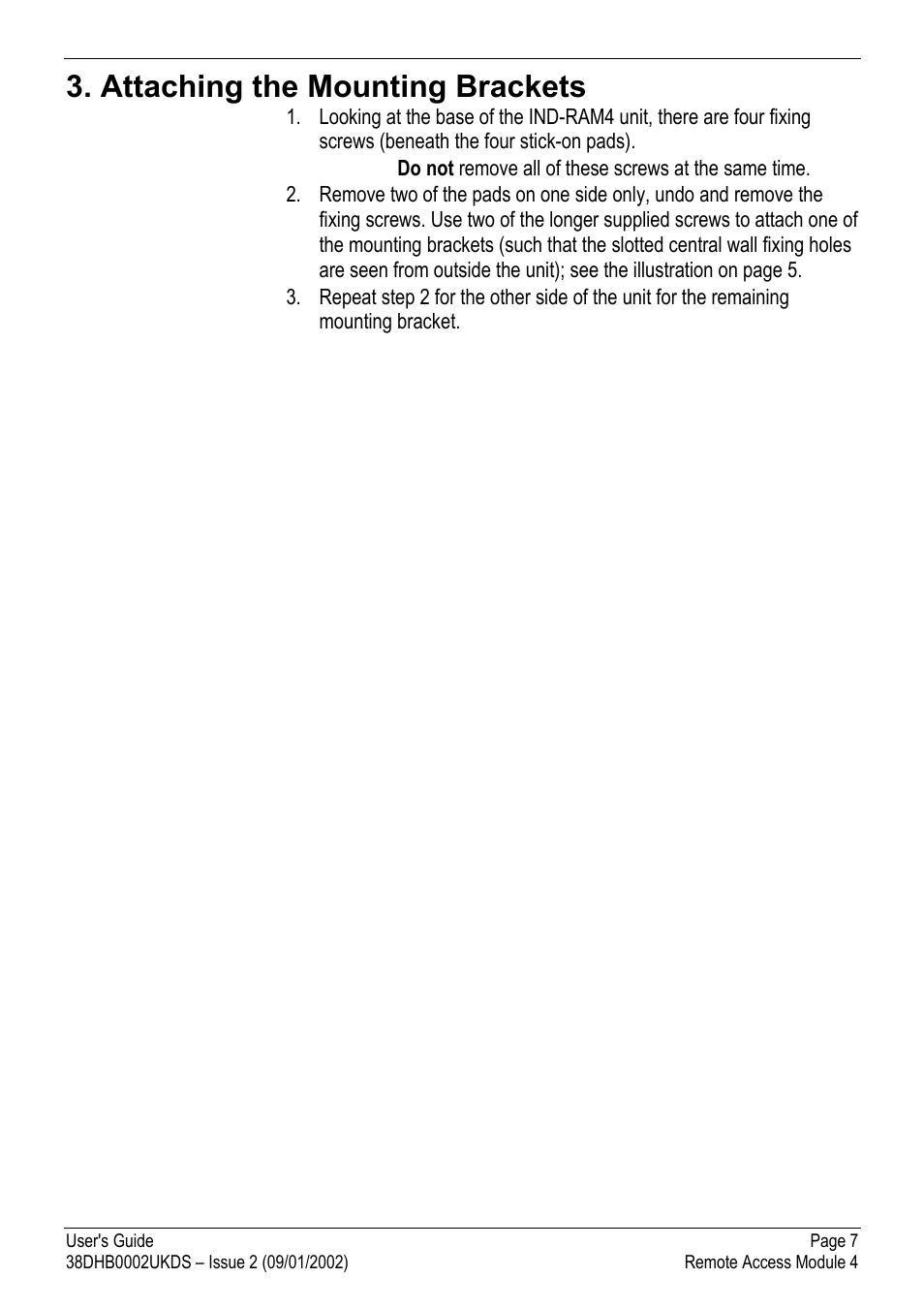 Attaching the mounting brackets | Avaya Remote Access Module 4 User Manual | Page 7 / 12
