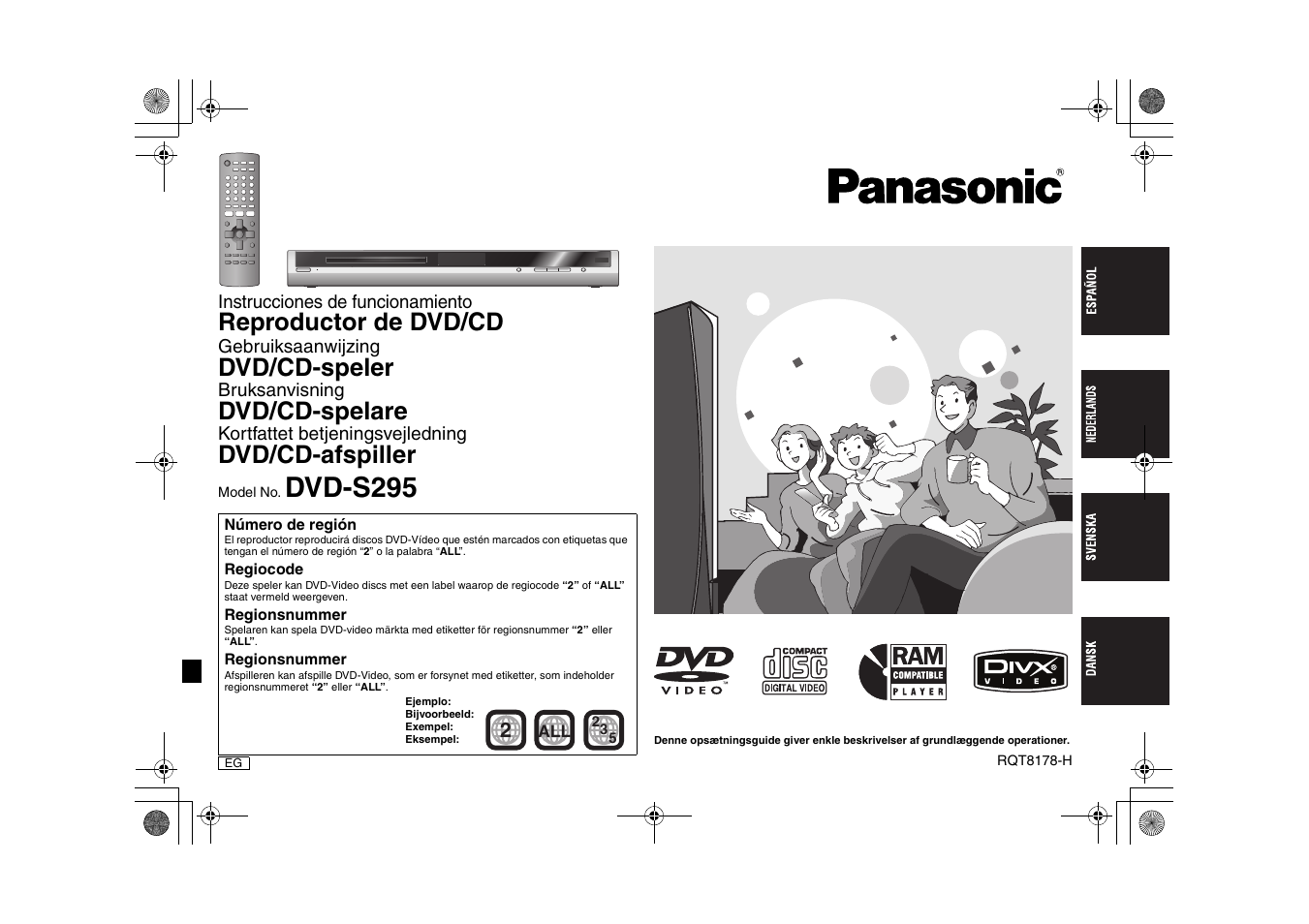 Panasonic DVDS295EG User Manual | 72 pages