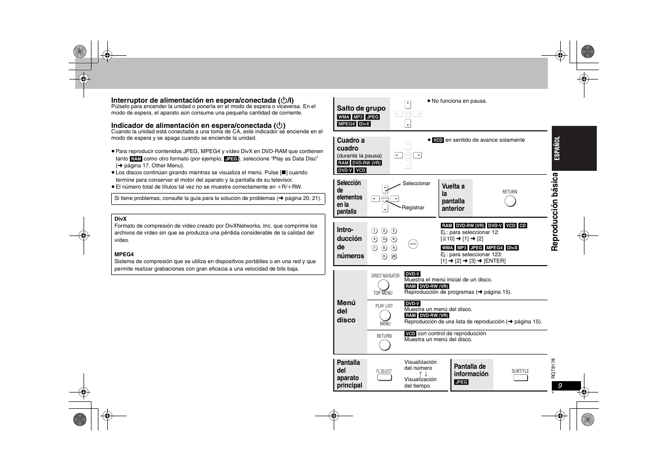 Panasonic DVDS295EG User Manual | Page 9 / 72