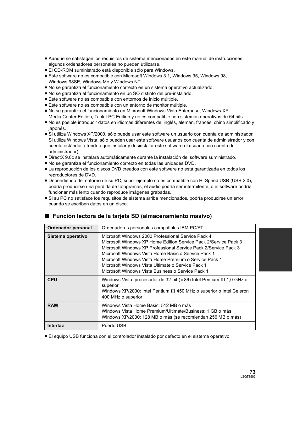 Panasonic SDRS26 User Manual | Page 73 / 102