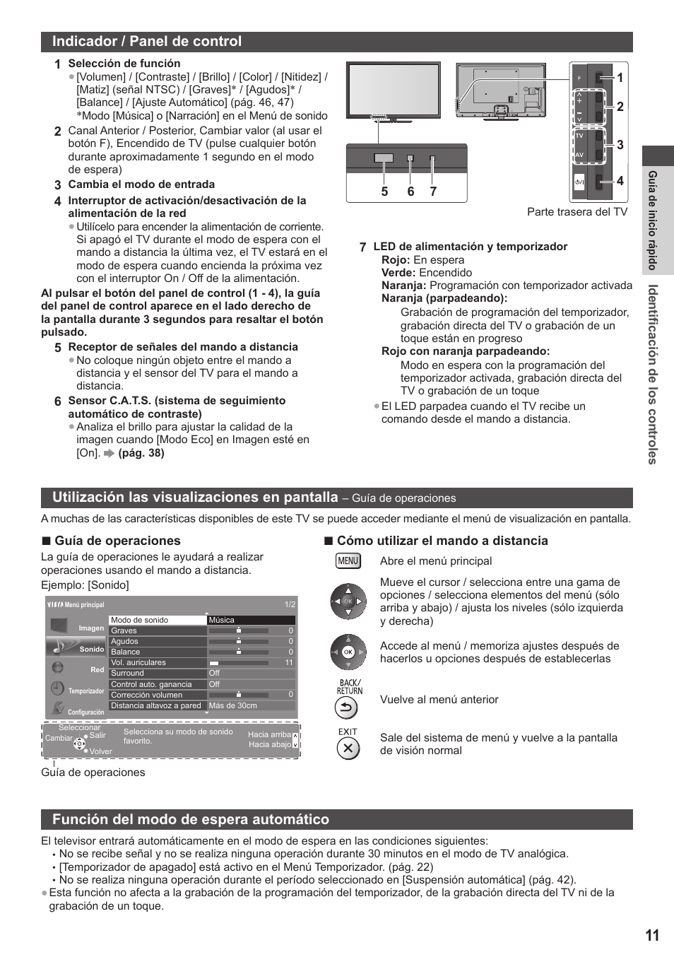 Función del modo de espera automático | Panasonic TXP42ST50E User Manual | Page 11 / 112