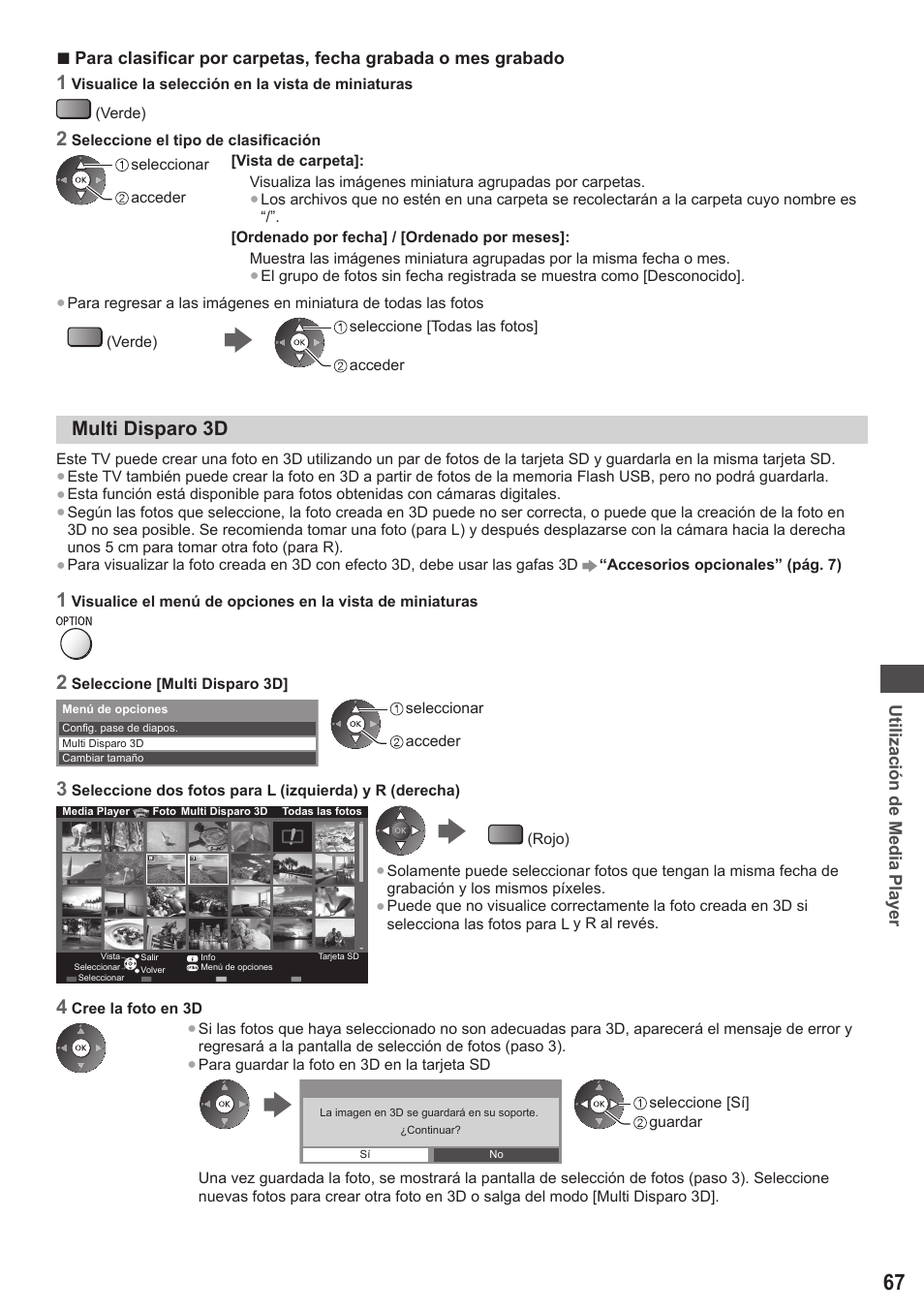 Multi disparo 3d | Panasonic TXP42ST50E User Manual | Page 67 / 112