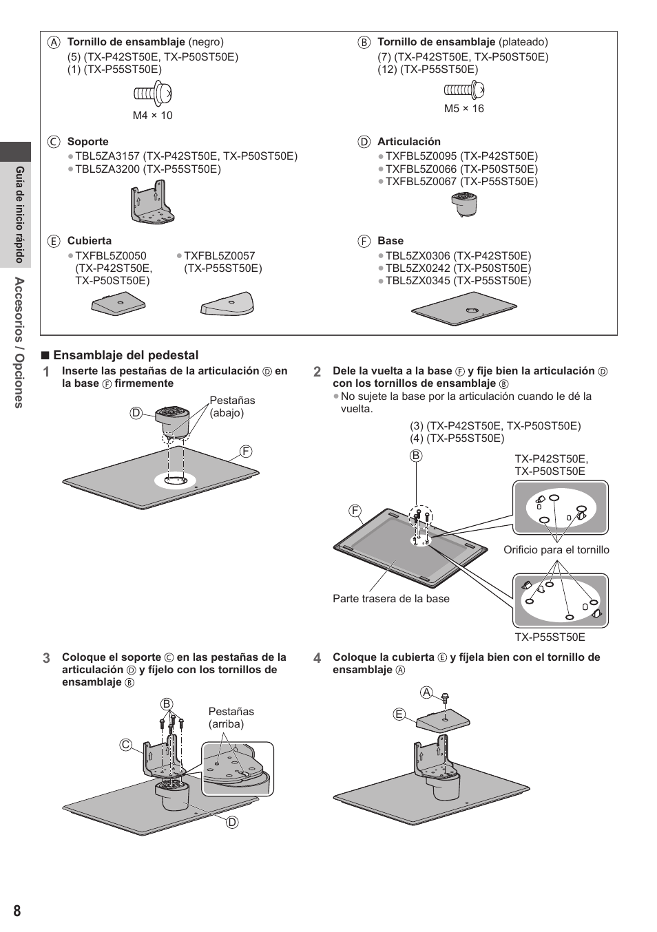 Panasonic TXP42ST50E User Manual | Page 8 / 112