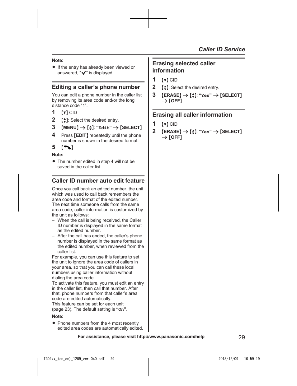 Panasonic KXTGD224 User Manual | Page 29 / 56