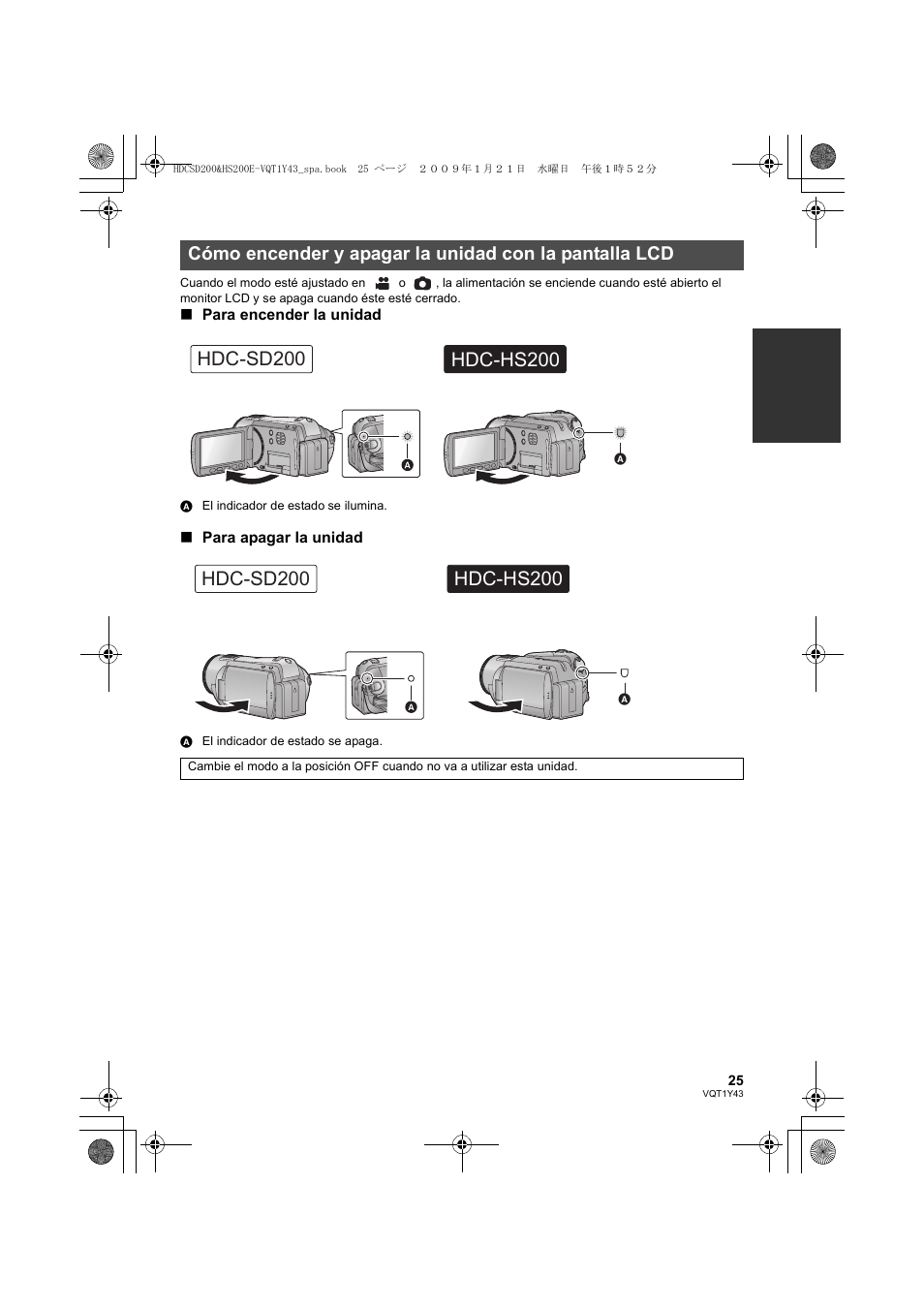 Panasonic HDCHS200 User Manual | Page 25 / 144
