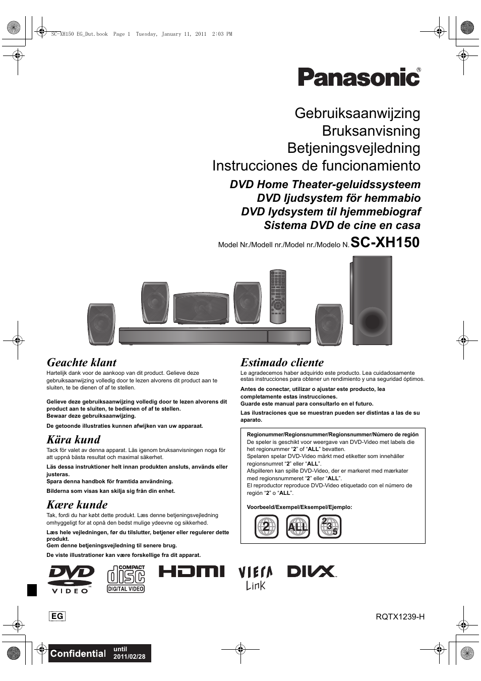 Panasonic SCXH150EG User Manual | 86 pages