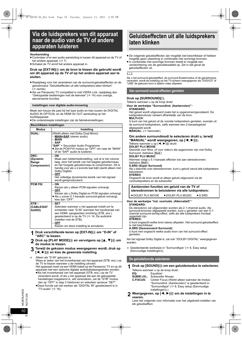 Panasonic SCXH150EG User Manual | Page 10 / 86
