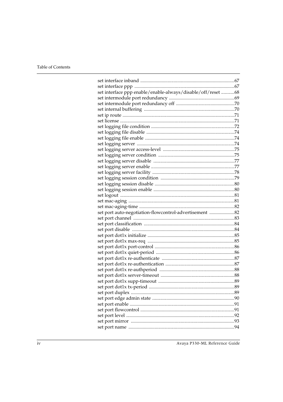 Avaya P330-ML-ML User Manual | Page 6 / 320