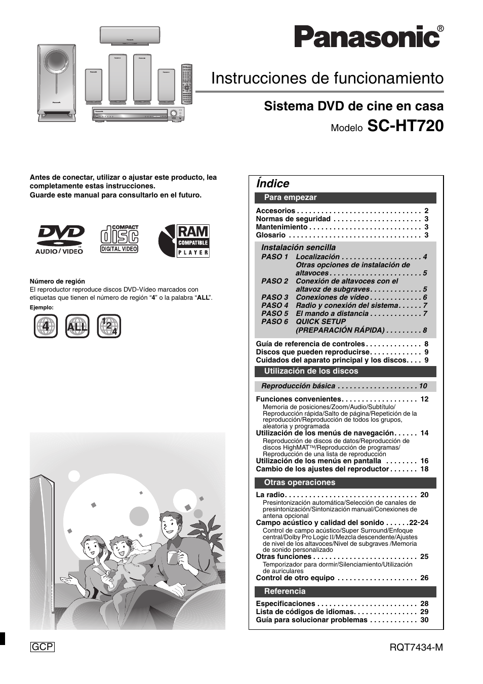 Panasonic SCHT720 User Manual | 32 pages