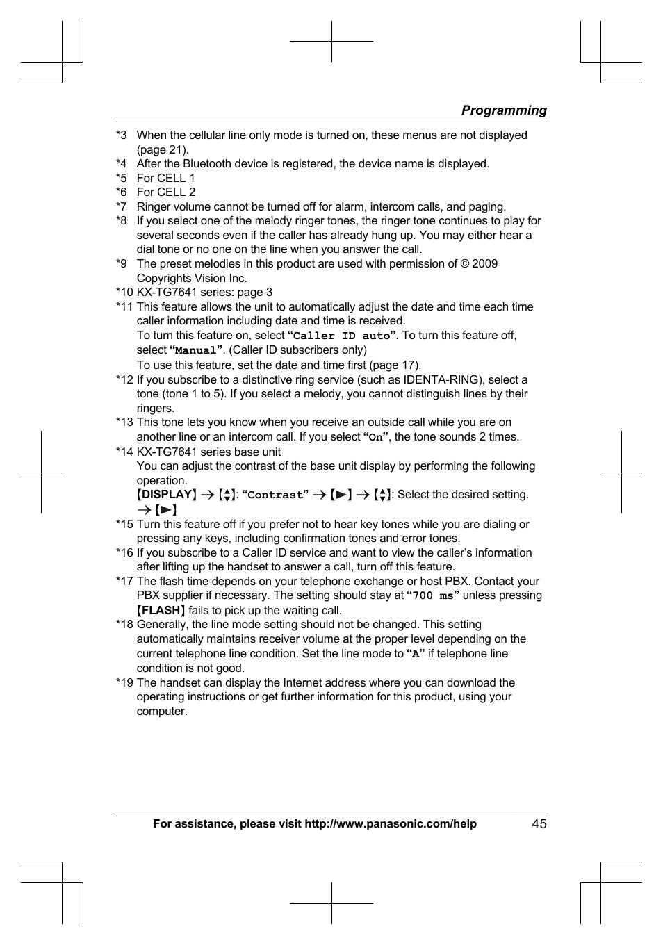 Panasonic KXTG7623 User Manual | Page 45 / 100