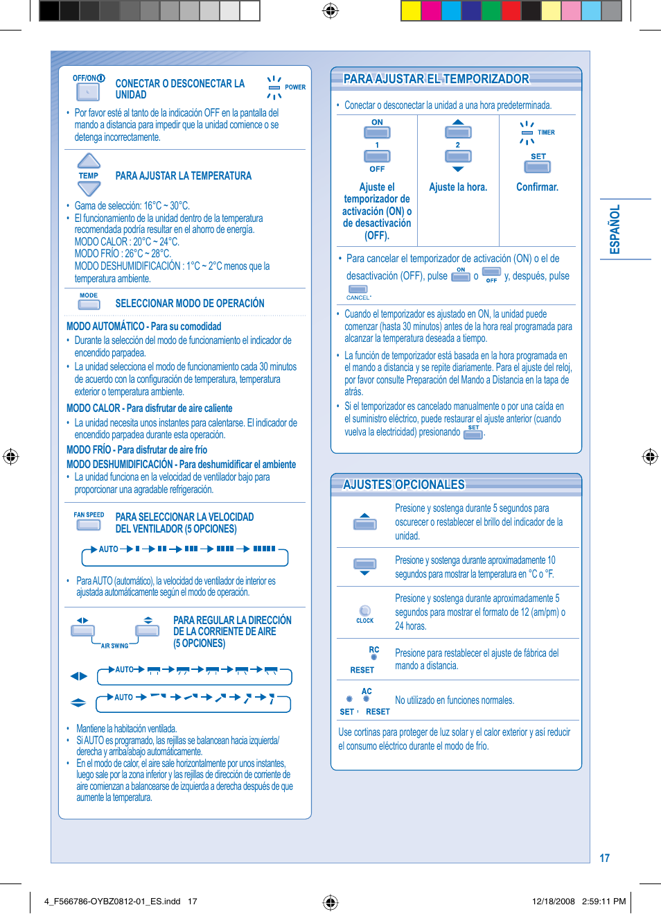 Panasonic CURE18JKX User Manual | Page 5 / 8