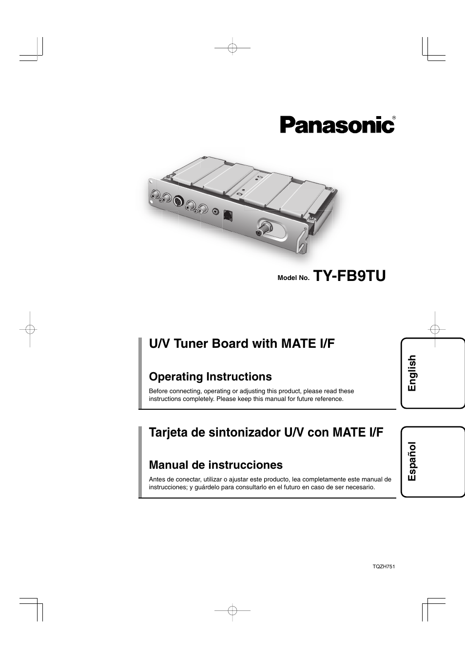 Panasonic TYFB9TU User Manual | 32 pages