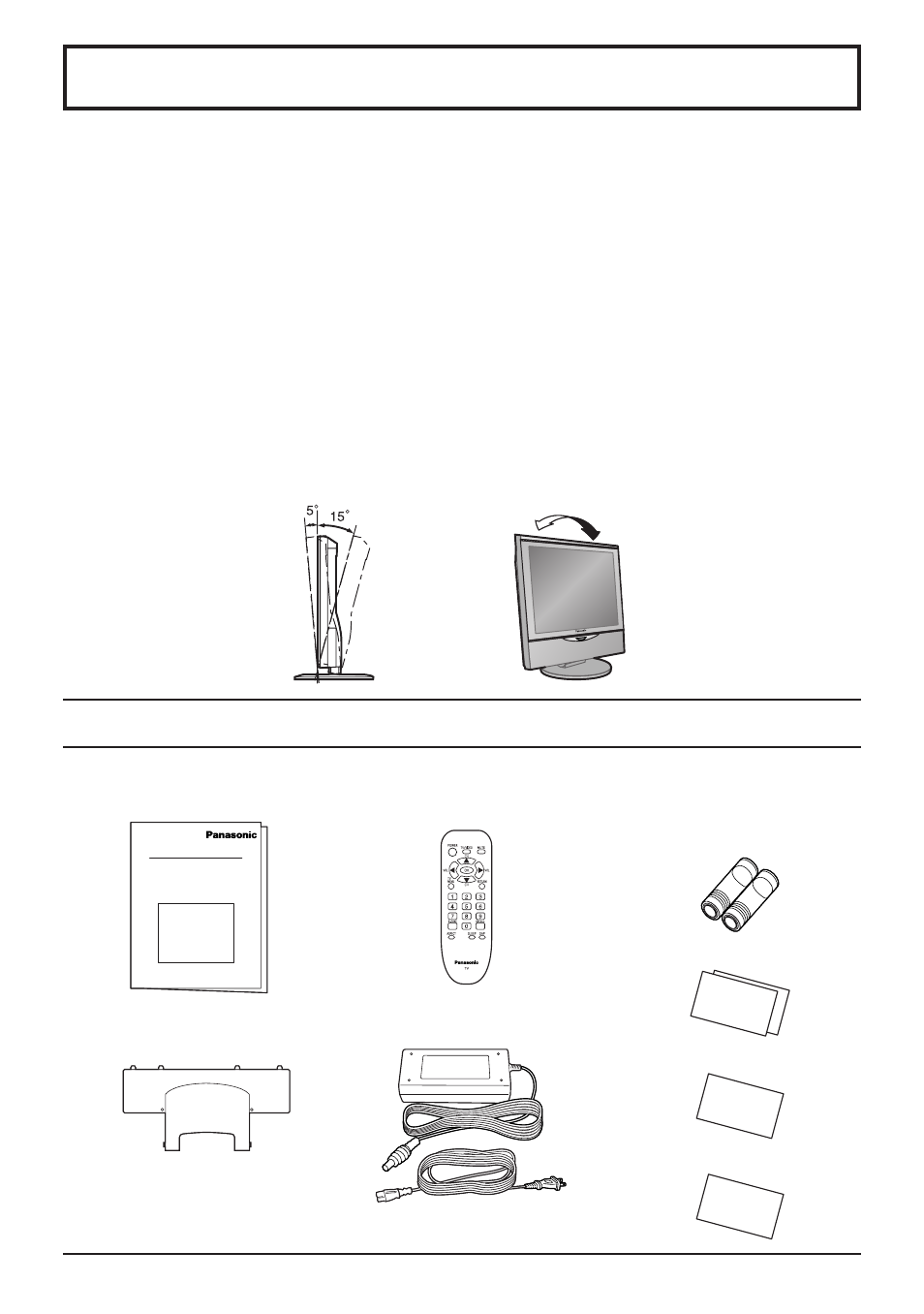 Installation, Supplied accessories | Panasonic TC17LA1 User Manual | Page 6 / 40