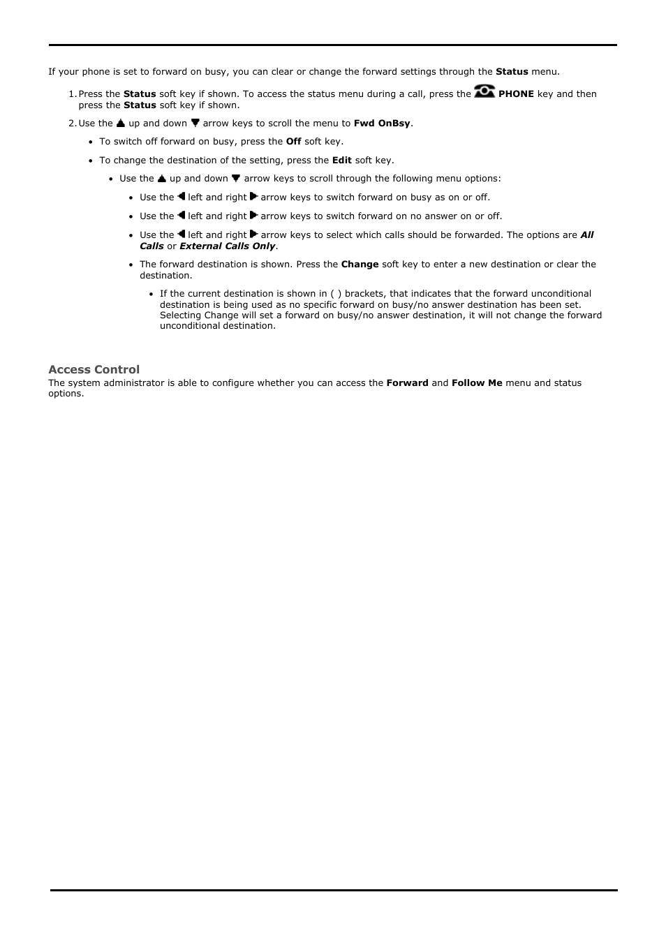 Forward on busy (status menu), 4 forward on busy (status menu) | Avaya 15-601040 User Manual | Page 101 / 188