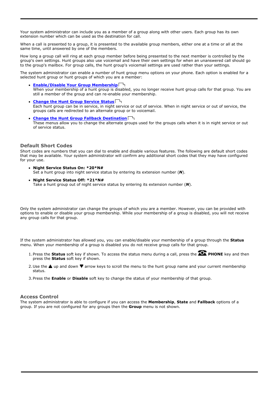 Groups, Group membership, Group membership on/off (status menu) | 1 group membership, 1 group membership on/off (status menu) | Avaya 15-601040 User Manual | Page 108 / 188